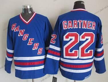 Miesten New York Rangers #22 Mike Gartner Sininen CCM Vintage Paita