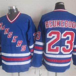 Miesten New York Rangers #23 Jeff Beukeboom Sininen CCM Vintage Paita