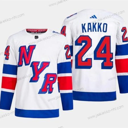 Miesten New York Rangers #24 Kaapo Kakko Valkoinen 2024 Stadium Series Ommeltu Paita