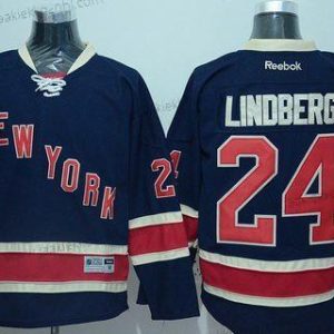 Miesten New York Rangers #24 Oscar Lindberg Laivastonsininen Sininen Vieraspaita 85Th Paita