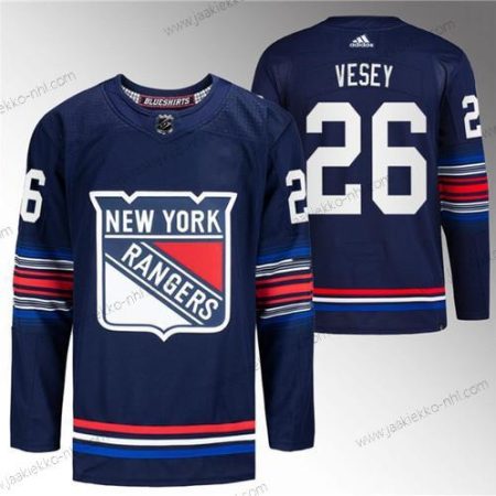 Miesten New York Rangers #26 Jimmy Vesey Laivastonsininen Ommeltu Paita