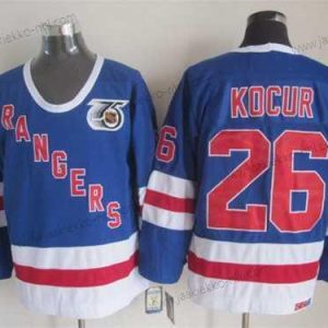 Miesten New York Rangers #26 Joey Kocur Sininen 75Th CCM Vintage Paita