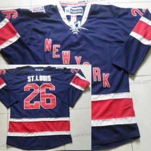 Miesten New York Rangers #26 Martin St. Louis Laivastonsininen Sininen Vieraspaita 85Th Paita