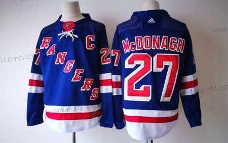 Miesten New York Rangers #27 Ryan Mcdonagh Royal Sininen Kotiottelupaita 2017-2018 Jääkiekko Ommeltu NHL Paita