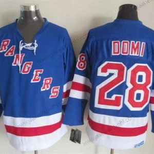 Miesten New York Rangers #28 Tie Domi Sininen Retro CCM Paita