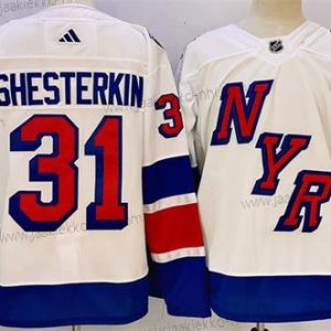 Miesten New York Rangers #31 Igor Shesterkin Valkoinen 2024 Stadium Series Ommeltu Paita