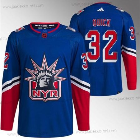 Miesten New York Rangers #32 Jonathan Quick Sininen Käänteinen Retro Ommeltu Paita