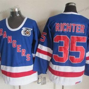 Miesten New York Rangers #35 Mike Richter Sininen 75Th Retro CCM Paita