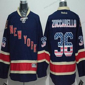 Miesten New York Rangers #36 Mats Zuccarello USA Flag Laivastonsininen Sininen Paita