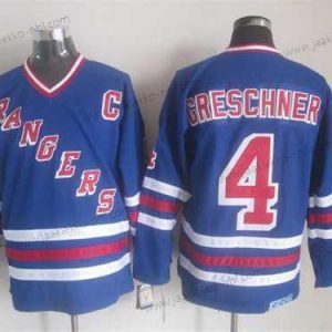 Miesten New York Rangers #4 Ron Greschner Sininen CCM Vintage Paita