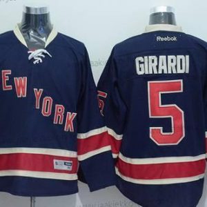 Miesten New York Rangers #5 Dan Girardi Laivastonsininen Sininen Vieraspaita 85Th Paita