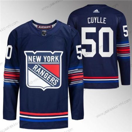 Miesten New York Rangers #50 Will Cuylle Laivastonsininen Ommeltu Paita