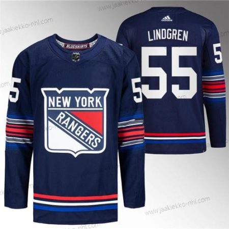 Miesten New York Rangers #55 Ryan Lindgren Laivastonsininen Ommeltu Paita