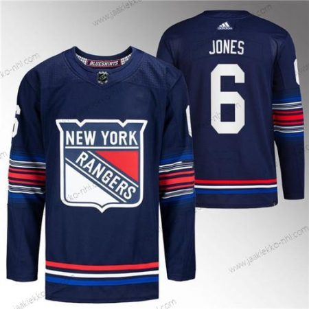 Miesten New York Rangers #6 Zac Jones Laivastonsininen Ommeltu Paita