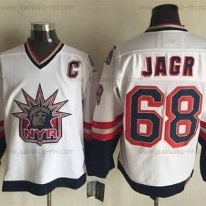 Miesten New York Rangers #68 Jaromir Jagr 1996-97 Valkoinen CCM Vintage Paita