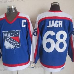 Miesten New York Rangers #68 Jaromir Jagr Sininen With Valkoinen Retro CCM Paita