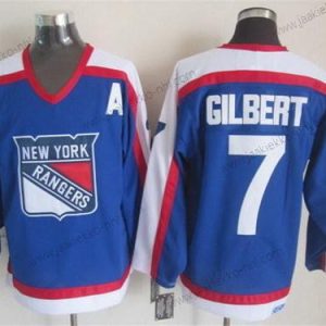 Miesten New York Rangers #7 Rod Gilbert Sininen With Valkoinen Retro CCM Paita