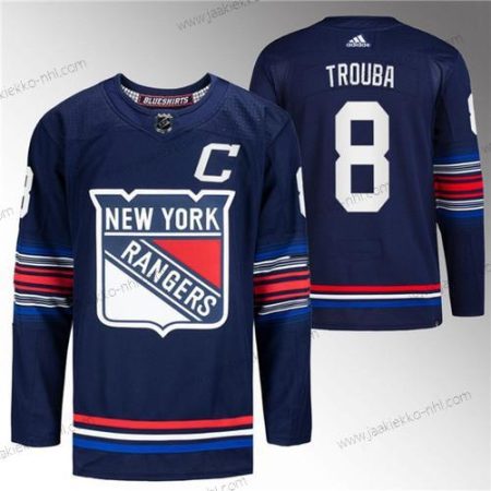 Miesten New York Rangers #8 Jacob Trouba Laivastonsininen Ommeltu Paita