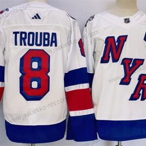 Miesten New York Rangers #8 Jacob Trouba Valkoinen 2024 Stadium Series Ommeltu Paita