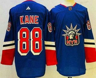 Miesten New York Rangers #88 Patrick Kane Sininen 2022 Käänteinen Retro Aito Paita