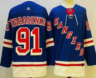 Miesten New York Rangers #91 Vladimir Tarasenko Sininen Aito Paita