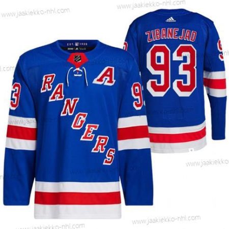 Miesten New York Rangers #93 Mika Zibanejad Sininen Ommeltu Paita