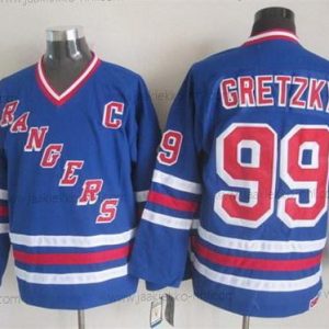 Miesten New York Rangers #99 Wayne Gretzky 1993 Sininen Retro CCM Paita