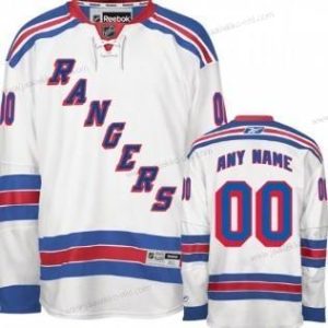 Miesten New York Rangers Mukautettu Valkoinen Paita