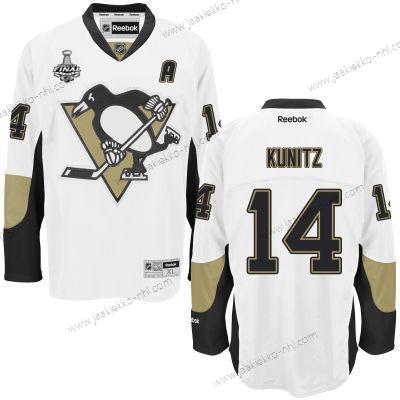 Miesten Nuoret Pittsburgh Penguins #14 Chris Kunitz Valkoinen Kolmas paita 2017 Stanley Cup NHL Finals A Patch Paita