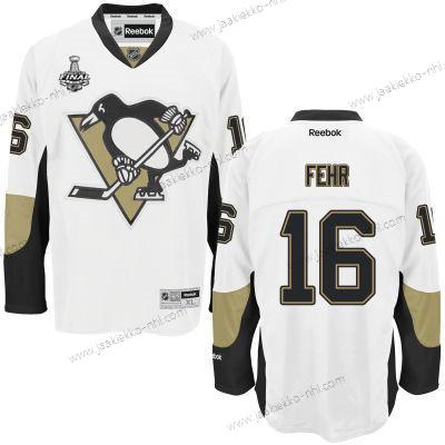 Miesten Nuoret Pittsburgh Penguins #16 Eric Fehr Valkoinen Kolmas paita 2017 Stanley Cup NHL Finals Patch Paita