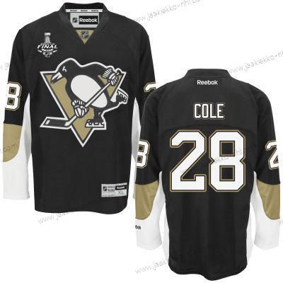 Miesten Nuoret Pittsburgh Penguins #28 Ian Cole Musta Kotiottelupaita 2017 Stanley Cup NHL Finals Patch Paita