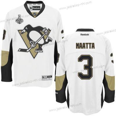 Miesten Nuoret Pittsburgh Penguins #3 Olli Maatta Valkoinen Kolmas paita 2017 Stanley Cup NHL Finals Patch Paita