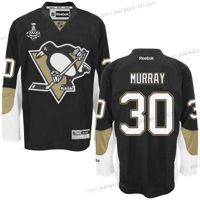 Miesten Nuoret Pittsburgh Penguins #30 Matt Murray Musta Kotiottelupaita 2017 Stanley Cup NHL Finals Patch Paita