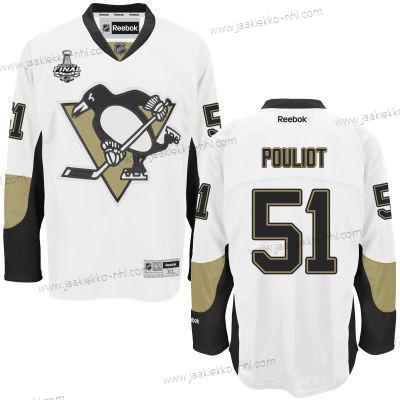 Miesten Nuoret Pittsburgh Penguins #51 Derrick Pouliot Valkoinen Kolmas paita 2017 Stanley Cup NHL Finals Patch Paita