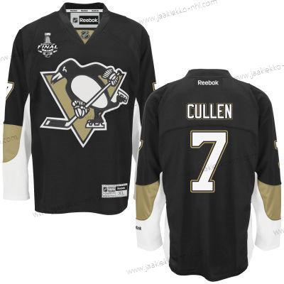 Miesten Nuoret Pittsburgh Penguins #7 Matt Cullen Musta Kotiottelupaita 2017 Stanley Cup NHL Finals Patch Paita