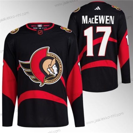 Miesten Ottawa Senators #17 Zack Macewen Musta Käänteinen Retro Ommeltu Paita