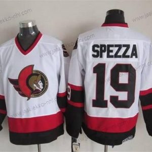 Miesten Ottawa Senators #19 Jason Spezza 1997-98 Valkoinen CCM Vintage Paita