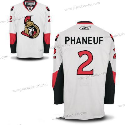 Miesten Ottawa Senators #2 Dion Phaneuf Valkoinen Reebok Jääkiekko Ommeltu NHL Paita