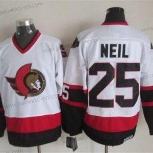 Miesten Ottawa Senators #25 Chris Neil 1997-98 Valkoinen CCM Vintage Paita