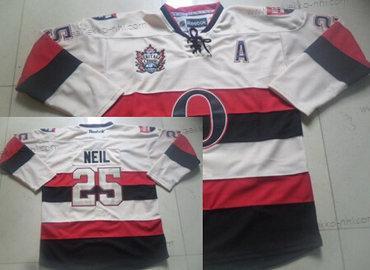 Miesten Ottawa Senators #25 Chris Neil 2014 Heritage Klassinen Kerma Paita