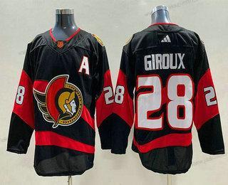 Miesten Ottawa Senators #28 Claude Giroux Musta 2022 Käänteinen Retro Aito Paita