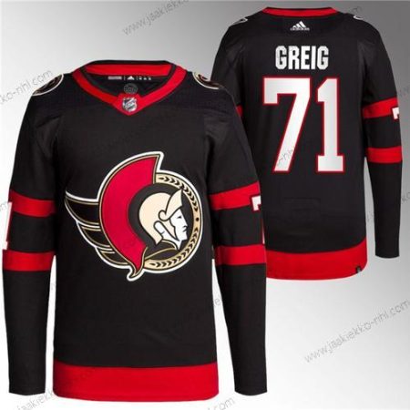 Miesten Ottawa Senators #71 Ridly Greig Musta Premier Breakaway Ommeltu Paita