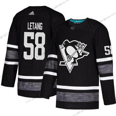 Miesten Penguins #58 Kris Letang Musta Aito 2019 All-Star Ommeltu Jääkiekko Paita