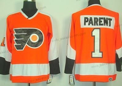 Miesten Philadelphia Flyers #1 Bernie Parent Oranssi Retro CCM Paita