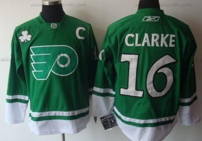 Miesten Philadelphia Flyers #16 Bobby Clarke St. Patrick’S Day Vihreä Paita