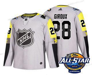 Miesten Philadelphia Flyers #28 Claude Giroux Harmaa 2018 NHL All-Star Ommeltu Jääkiekko Paita