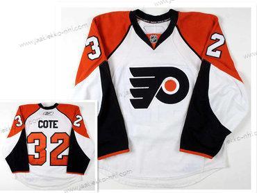 Miesten Philadelphia Flyers #32 Riley Cote Valkoinen 2008-09 Paita