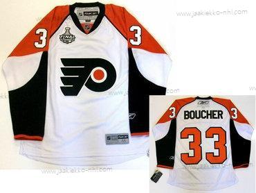 Miesten Philadelphia Flyers #33 Brian Boucher 2009-10 Stanley Cup Finals Game Valkoinen Paita