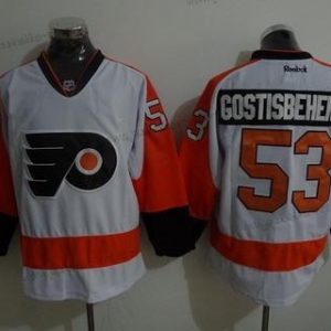 Miesten Philadelphia Flyers #53 Shayne Gostisbehere Philadelphia Flyers Reebok Premier Valkoinen Kolmas paita Paita