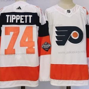 Miesten Philadelphia Flyers #74 Owen Tippett Valkoinen 2024 Stadium Series Ommeltu Paita